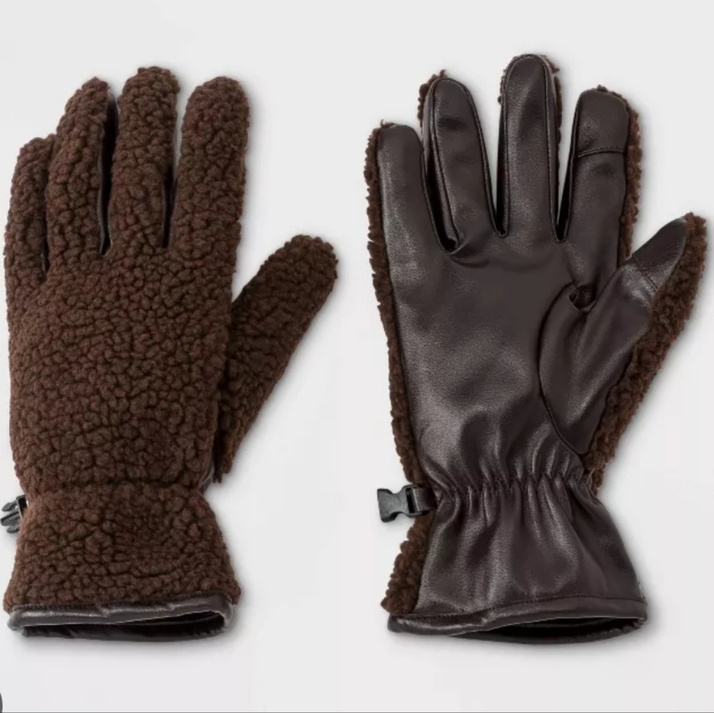Goodfellow & Co Dark Brown Sherpa Gloves